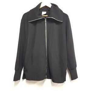 Varley Raleigh Zip Through Womens Sweater Black Womens Small Doublesoft VAR01754